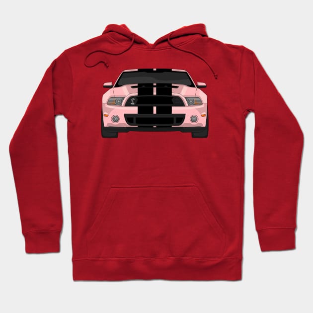 MUSTANG SHELBY GT500 PINK Hoodie by VENZ0LIC